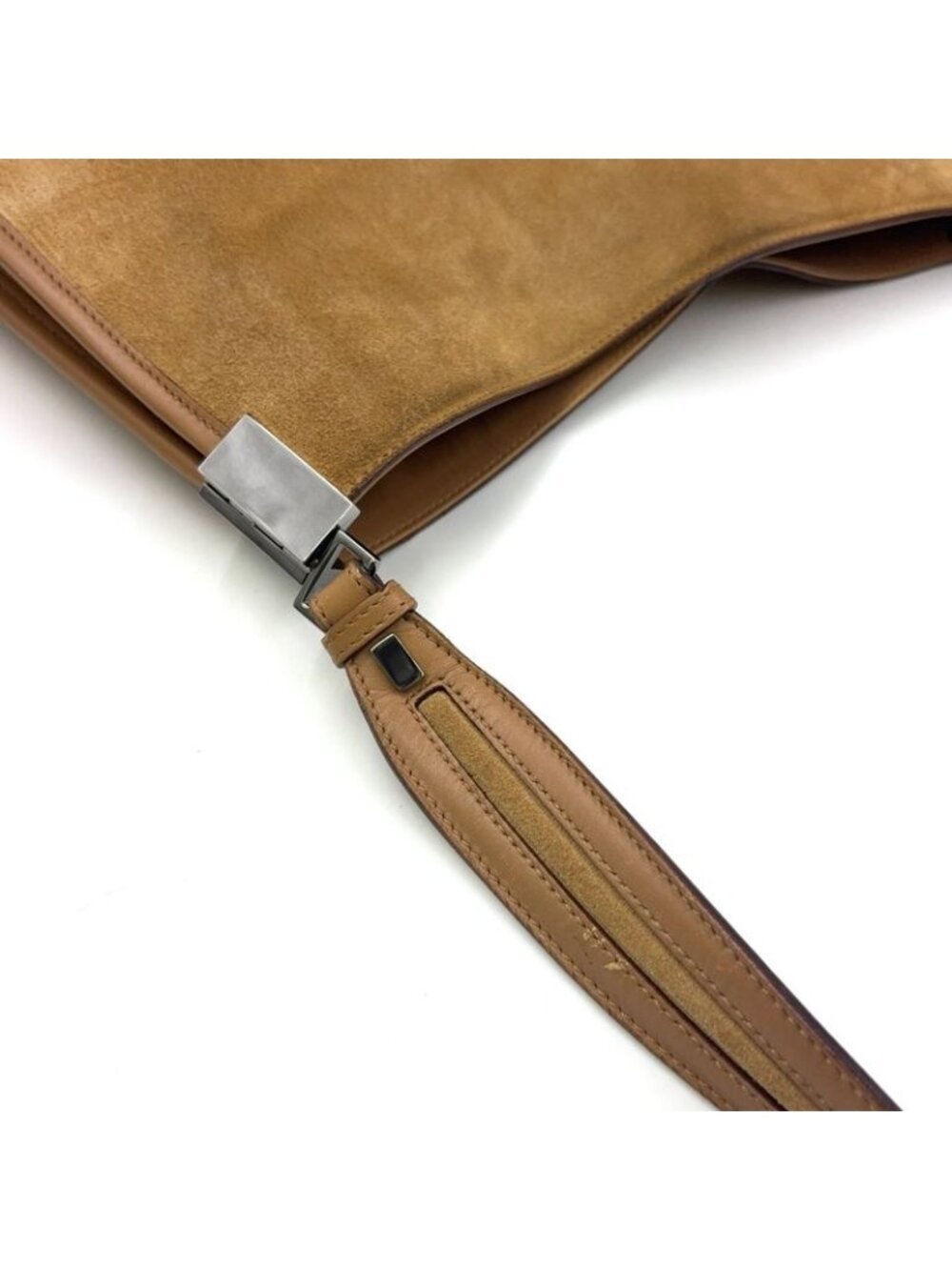 Gucci Leather Suede Brown Shoulder Bag Silver - Picture 12 of 15